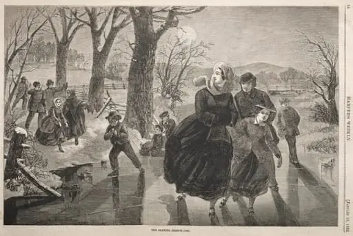 The Skating Season - 1862, by Winslow Homer