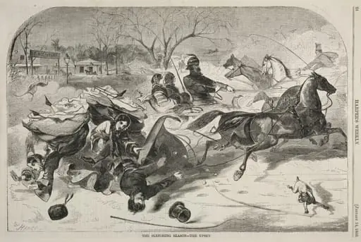 The Sleighing Season - The Upset, by Winslow Homer