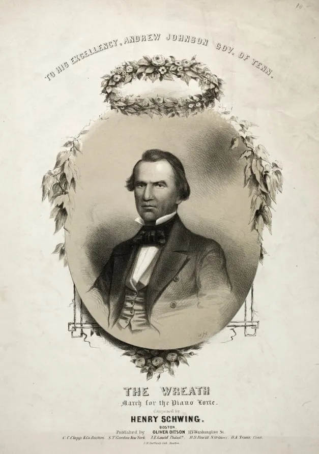 The Wreath - Sheet Music Cover, by Winslow Homer, 1855