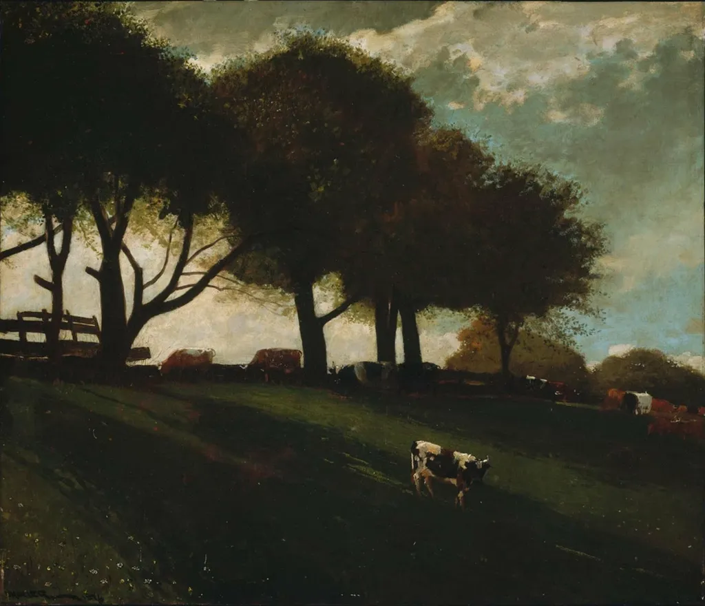 Twilight at Leeds, New York, by Winslow Homer, oil, 1888