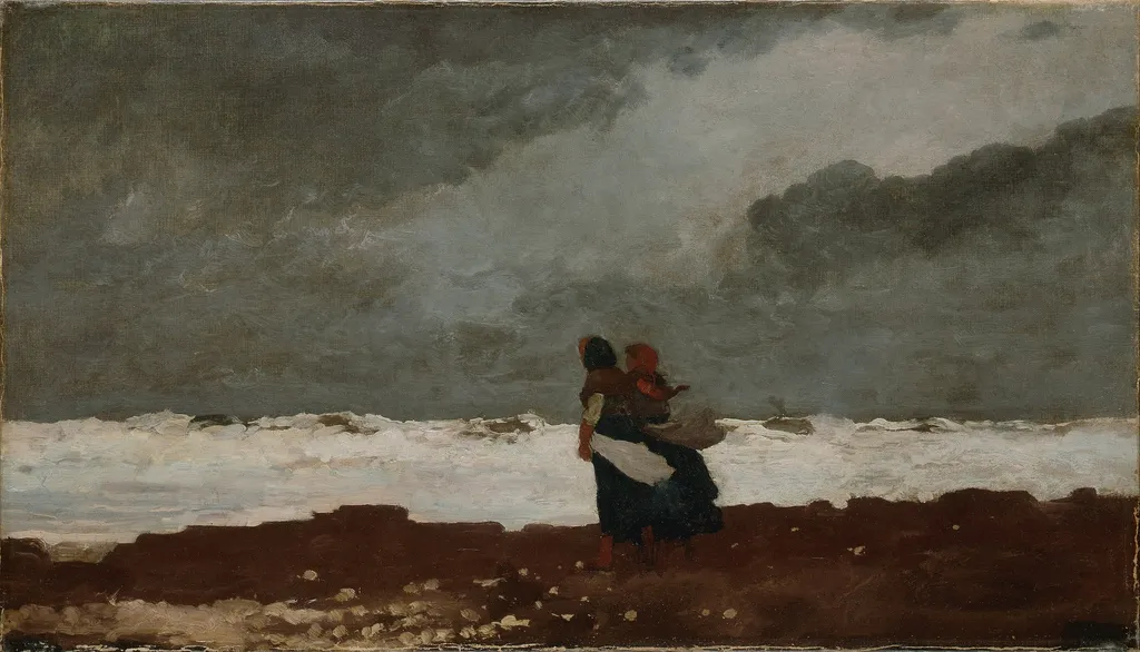 Two Figures by the Sea, by Winslow Homer, oil, 1892
