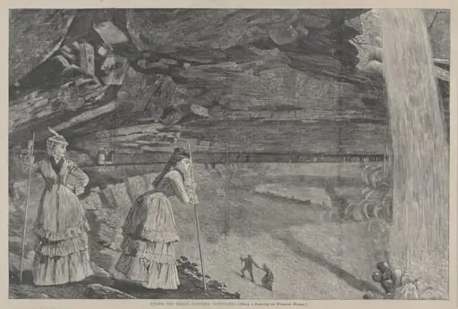 Under the Falls, Catskill Mountains From a Painting by Winslow Homer, by Winslow Homer