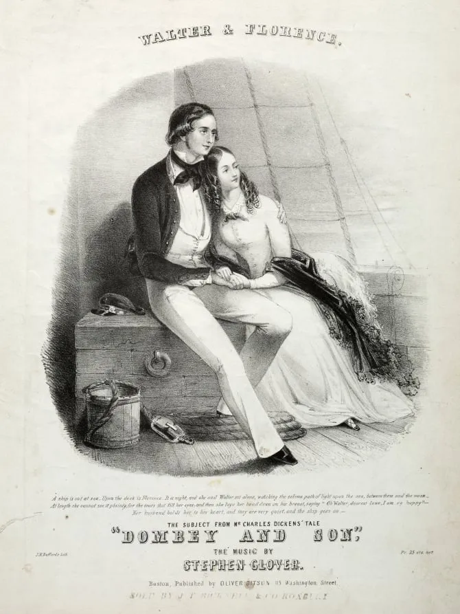 Walter and Florence - Sheet Music Cover, by Winslow Homer, 1859