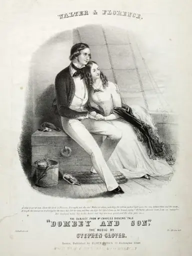 Walter and Florence - Sheet Music Cover, by Winslow Homer