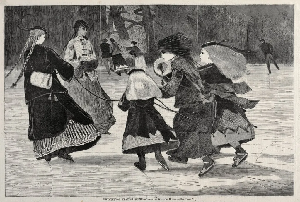 "Winter" - A Skating Scene, by Winslow Homer, 1868