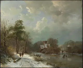 Winter Landscape, Holland, by Barend Cornelis Koekkoek