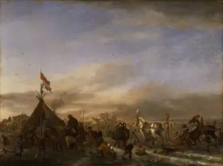 Winter Landscape with Skaters