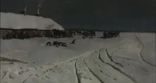 Winter night in Ukraine