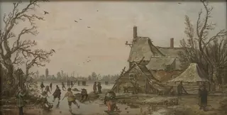 Winter Scene at a Farm