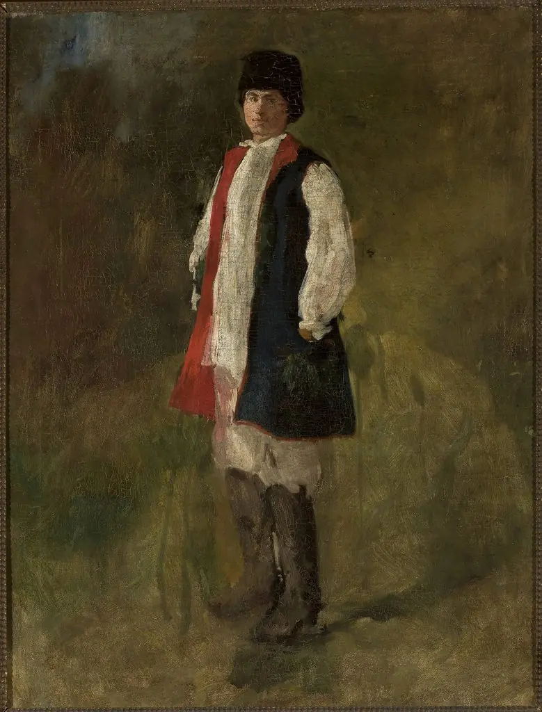 Peasant in the “sukmana” overcoat, by Witold Pruszkowski