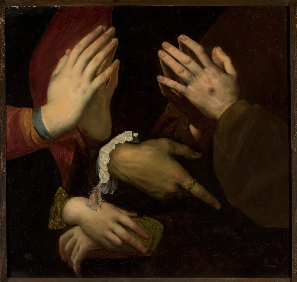 Studies of hands, by Wojciech Gerson, oil, 1876
