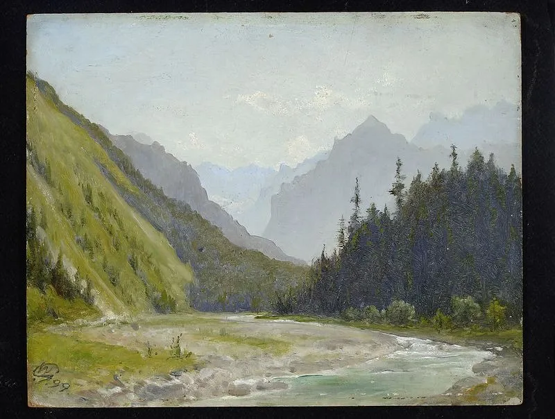 White Water Valley in the Tatra Mountains, by Wojciech Gerson, oil, 1900