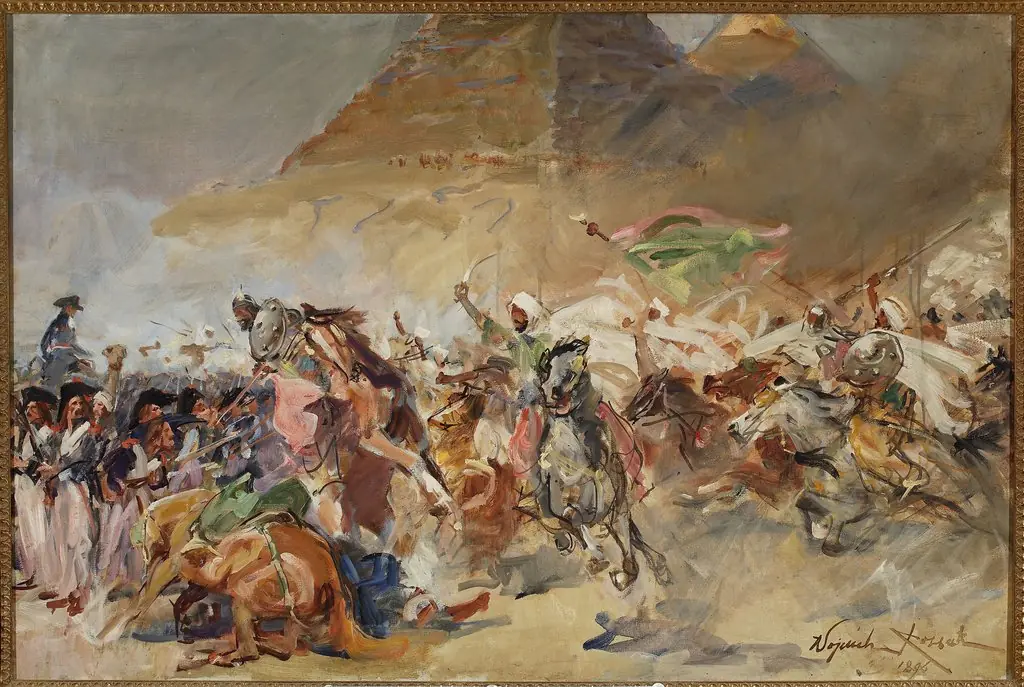 Battle of the Pyramids, sketch, by Wojciech Kossak