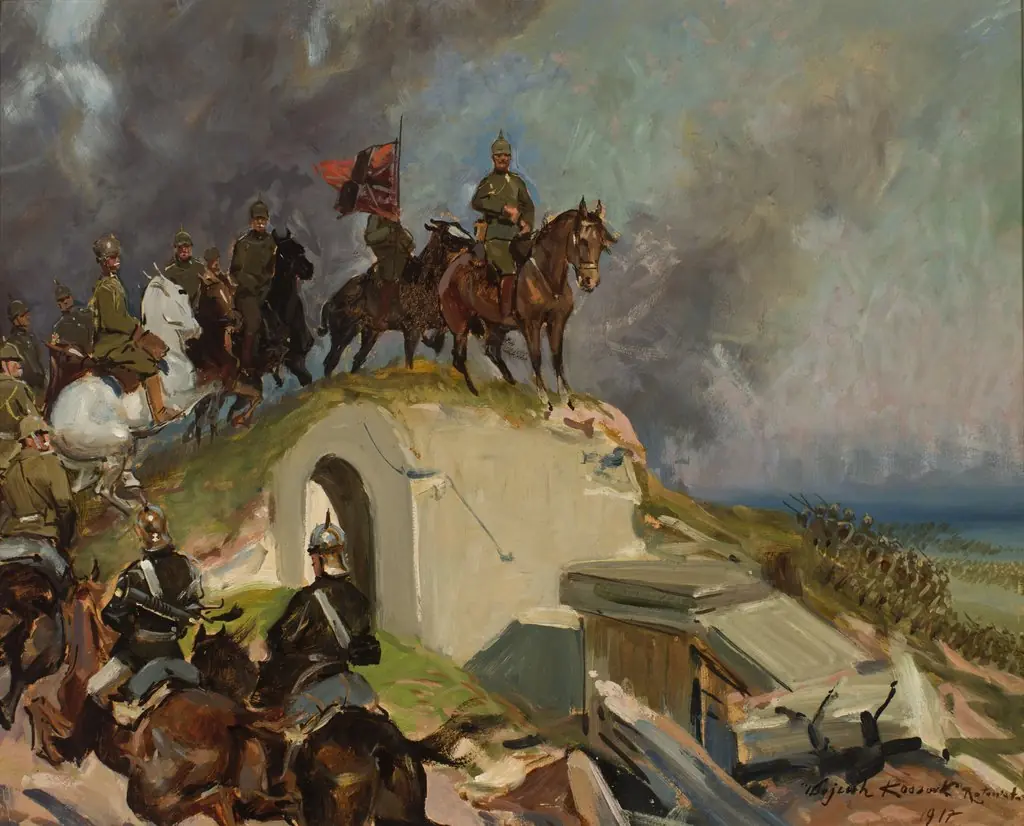 Battle Scene from the First World War, by Wojciech Kossak