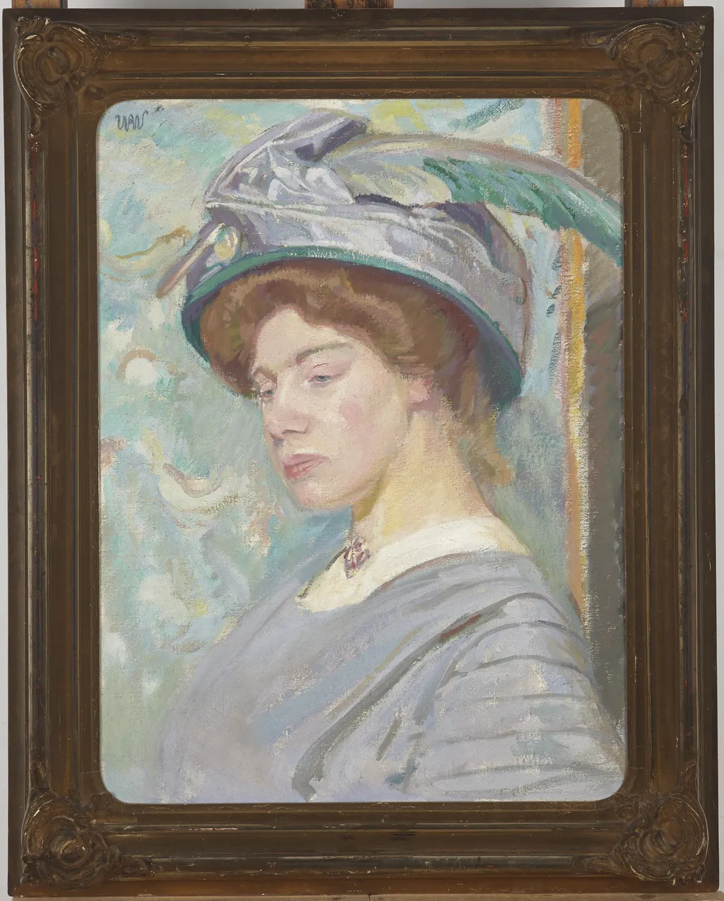 Portrait of Janina Stanisławska, by Wojciech Weiss, oil, 1908