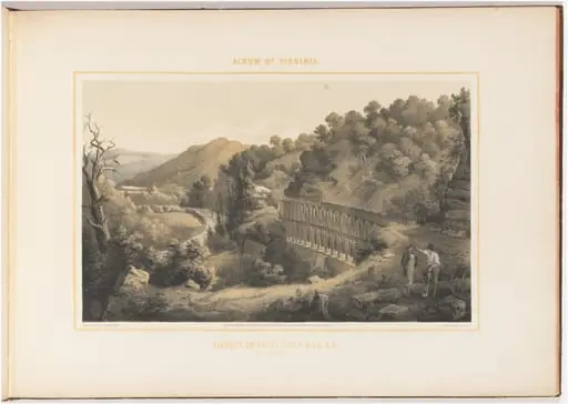 Viaduct on Cheat River, Baltimore & Ohio Railroad, by Woldemar Rau