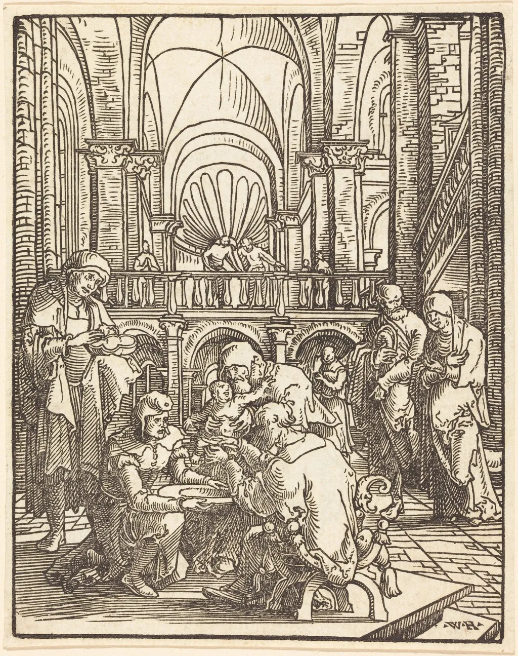 The Circumcision, by Wolf Huber, ink, 1519