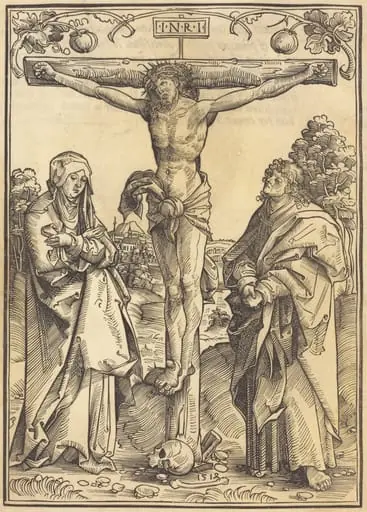 Christ on the Cross with the Virgin and Saint John the Evangelist, by Wolf Traut