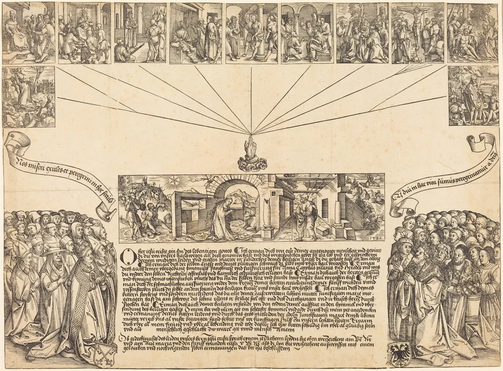The Nativity and Passion of Christ, by Wolf Traut, ink, 1511