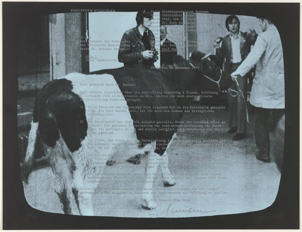 Untitled, by Wolf Vostell, ink, 1971