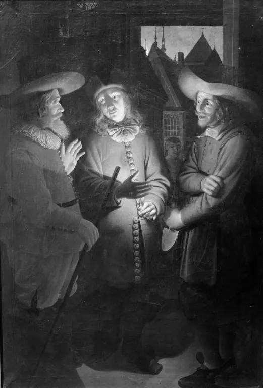Evening Conversation, by Wolfgang Heimbach, oil, 1655