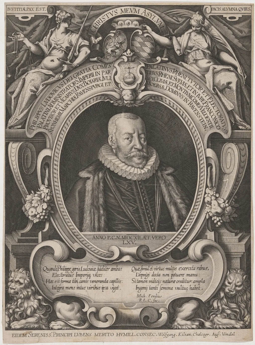 Philip Louis, Count Palatine, by Wolfgang Kilian, ink, 1612