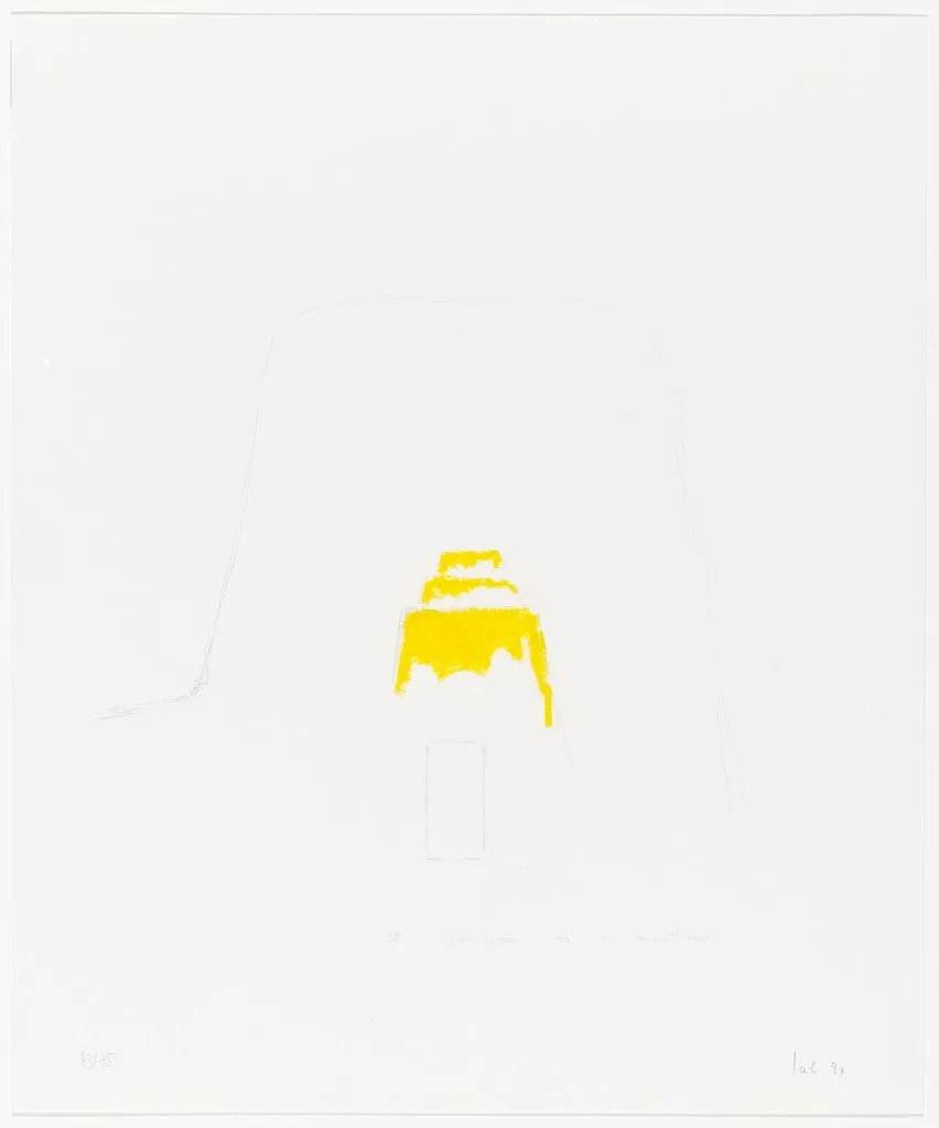 Untitled, by Wolfgang Laib, oil, 1994
