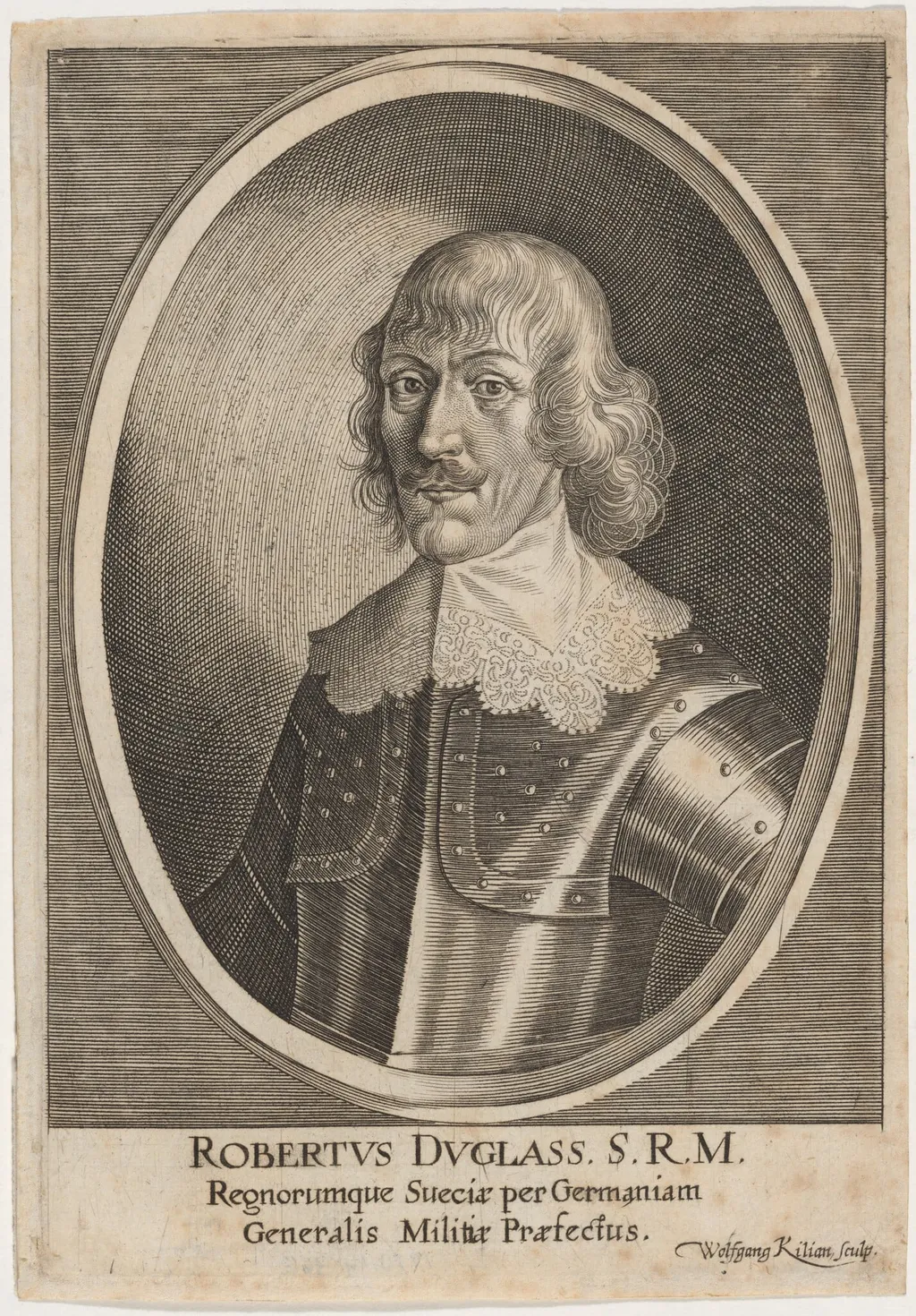 Robert Duglass, Swedish General, by Wolfgang Philipp Kilian, ink, 1693
