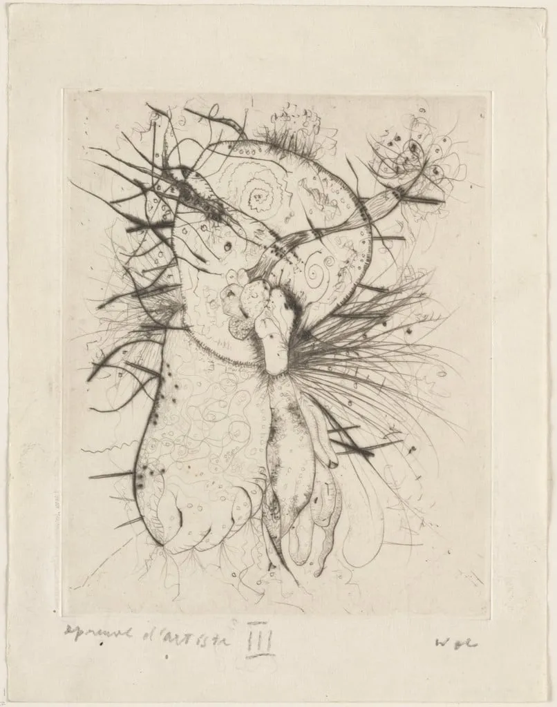 Untitled, by Wols, ink, 1946