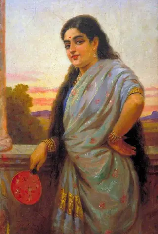 Woman Holding a Fan