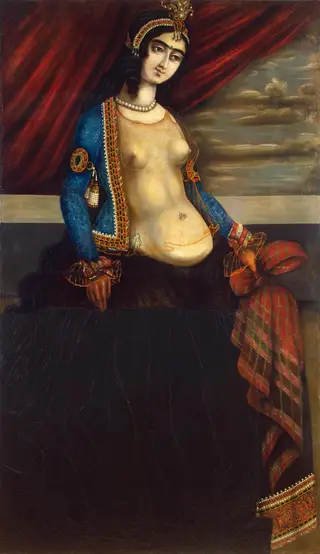 Woman Holding a Shawl