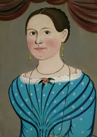Woman in a Blue Dress