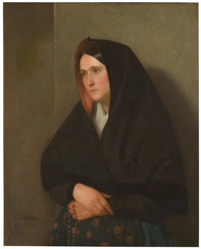 Woman with a rosary