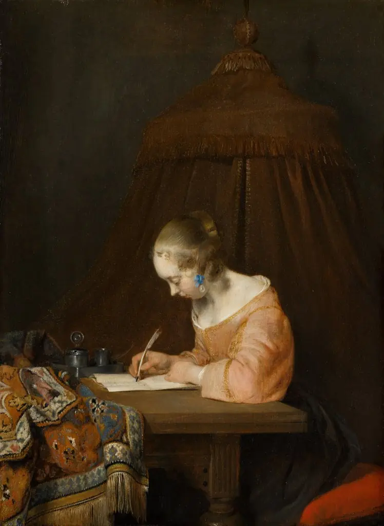 Woman writing a letter