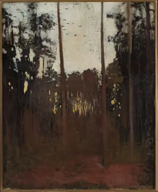 Wood grouse, sketch for “Hunting for wood grouses”, by Józef Chełmoński