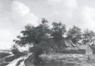 Wooded Landscape with Farmhouses