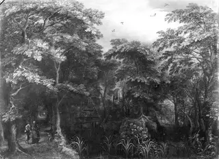 Wooded Landscape with the Banishment of Hagar and Ishmael