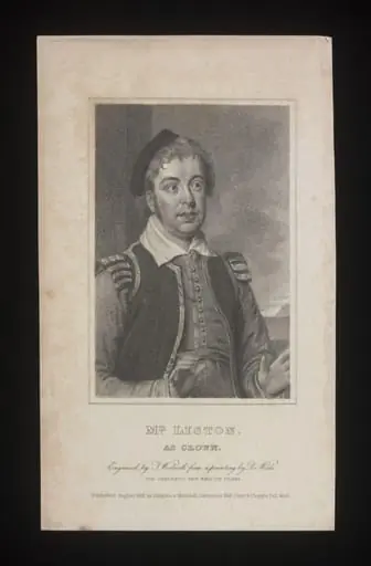 Mr Liston as Clown, by Woolnoth