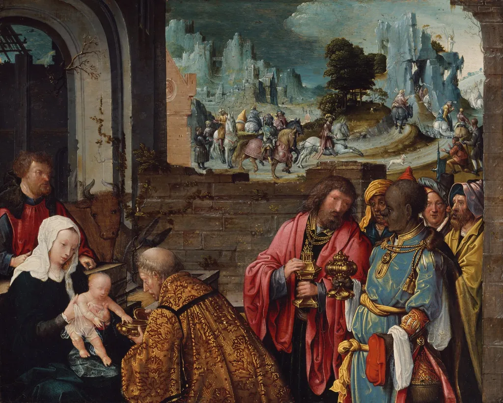 The Adoration of the Magi, by Workshop of Cornelis Engebrechtsz., oil, 1520