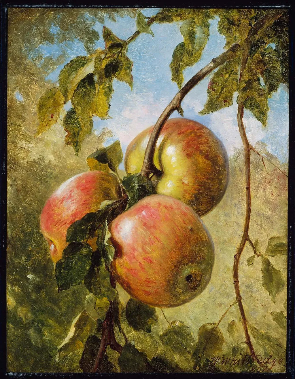 Apples, by Worthington Whittredge, oil, 1867