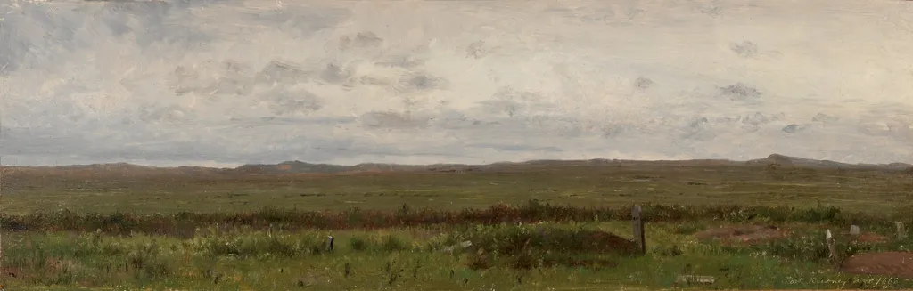 Graves of Travellers, Fort Kearny, Nebraska, by Worthington Whittredge, unspecified, 1866