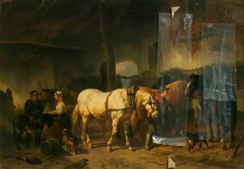 Interior of a Stable, by Wouterus Verschuur