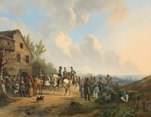 Scene from the Ten Days' Campaign against the Belgian Revolt, August 1831, by Wouterus Verschuur