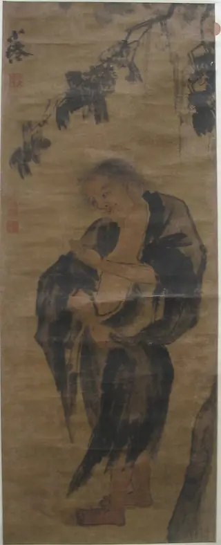 明   佚名  倣吳偉   漢鍾離像   軸|The Immortal, Zhong li
