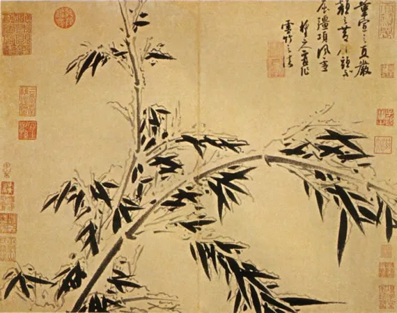 Playfully Rendered in Snow, by Wu Zhen, unspecified, 1350