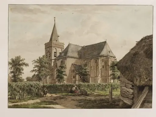 View of the Oude Kerk at Ede in Gelderland, by Wybrand Hendricks