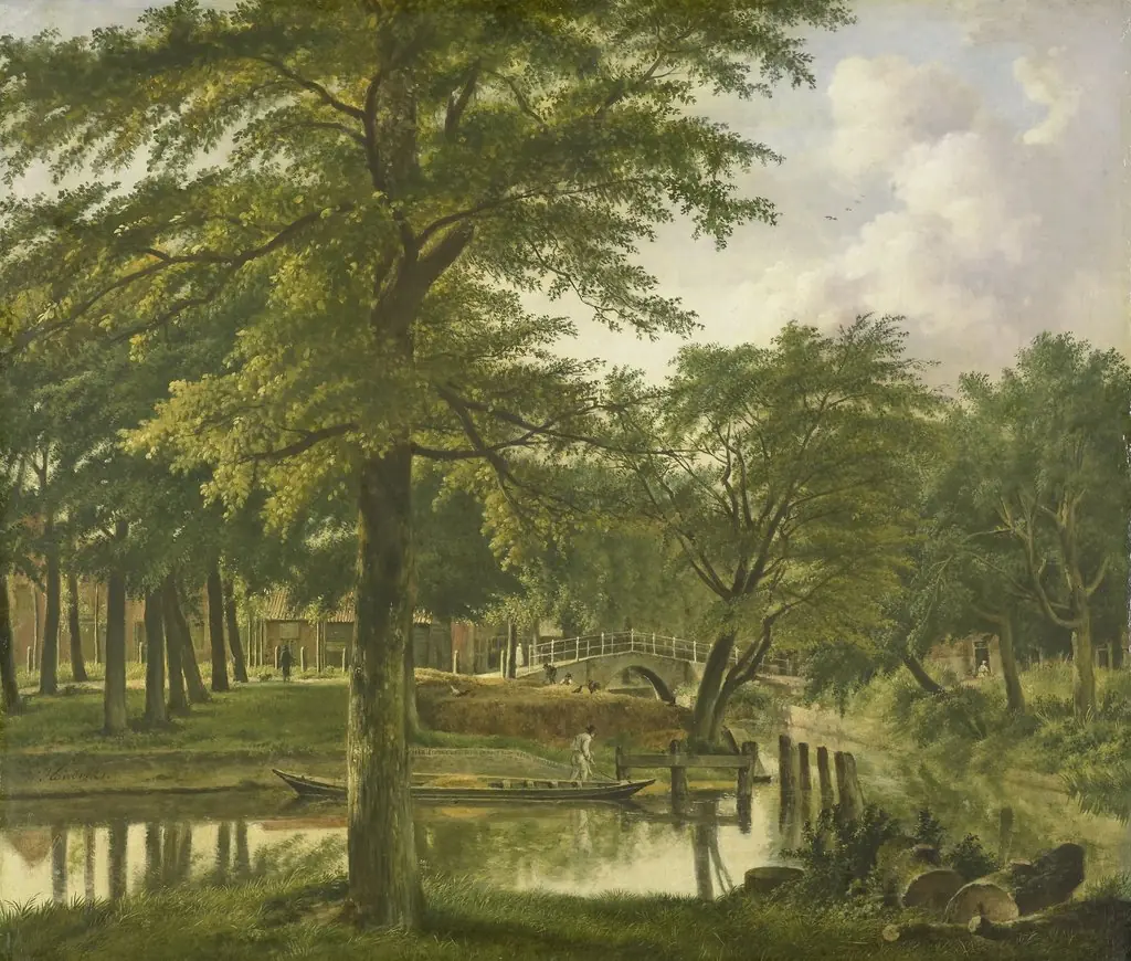 View of the Nieuwe Gracht near the Bolwerk, Haarlem, by Wybrand Hendriks