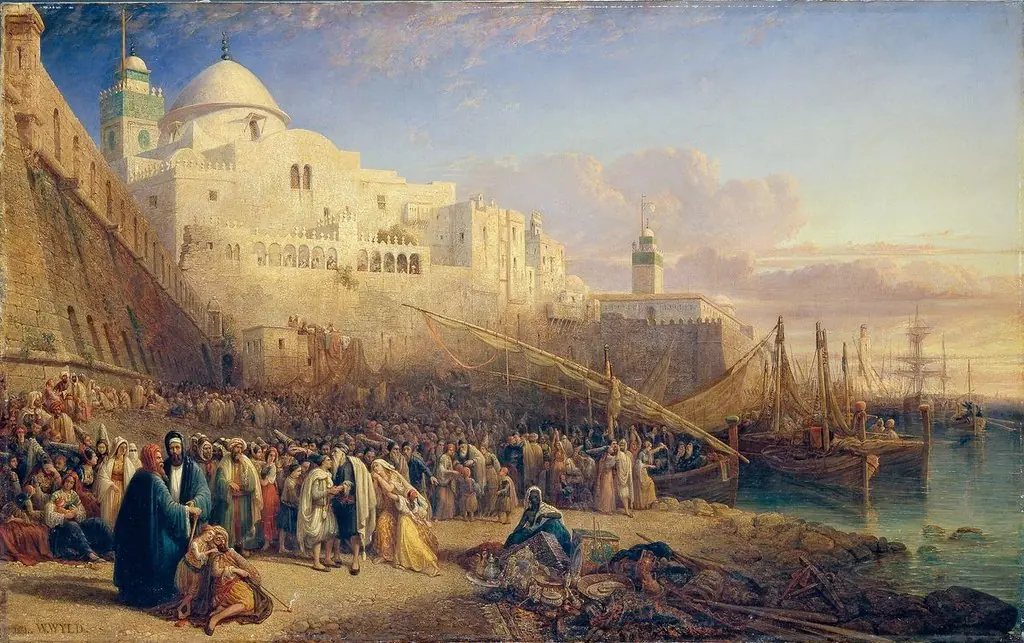 Le Départ d'Israélites pour la Terre sainte (scène algérienne), by Wyld