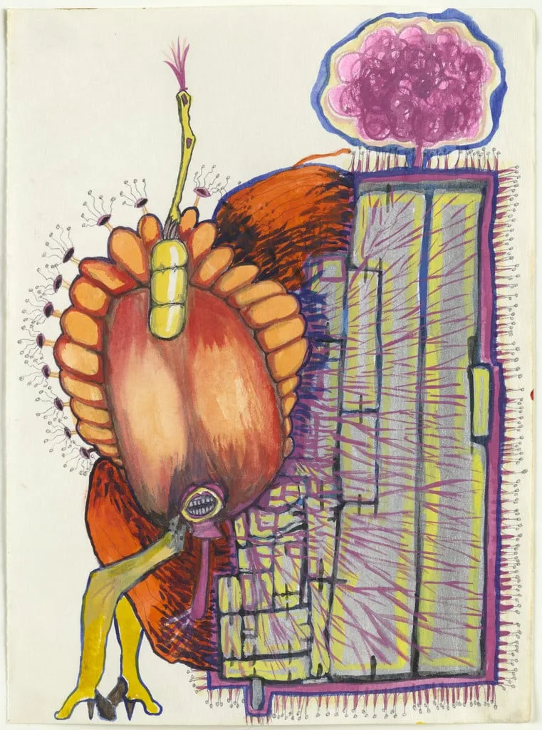 Untitled, by Xenon Straub, watercolor, 2001