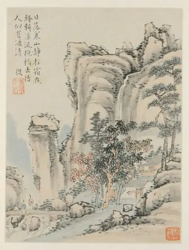 Album of Seasonal Landscapes, Leaf E (previous leaf 3), by Xiao Yuncong